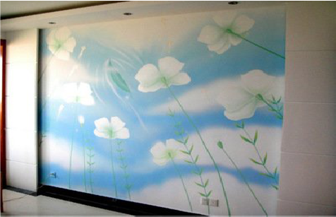 昆明画墙绘怎么画好白云的蓬松感？