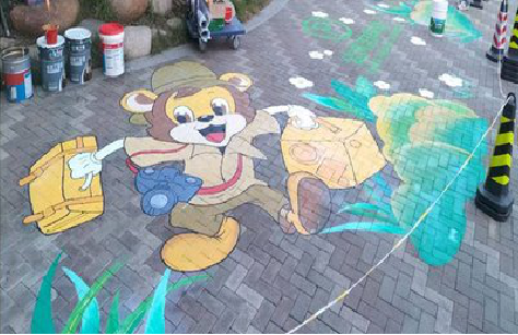 昆明夏季画地面彩绘会遇到的问题