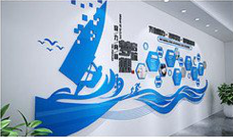 昆明海浪主题文化墙如何设计？