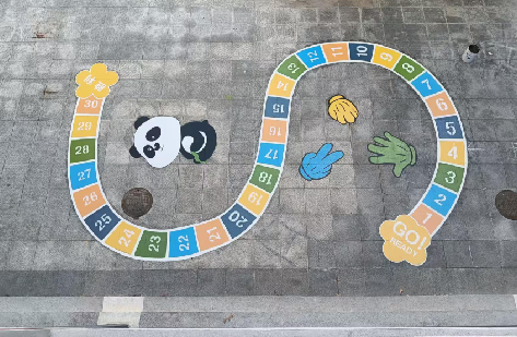 昆明地面游戏彩绘