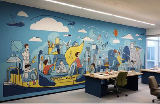 昆明办公室墙绘的特点。